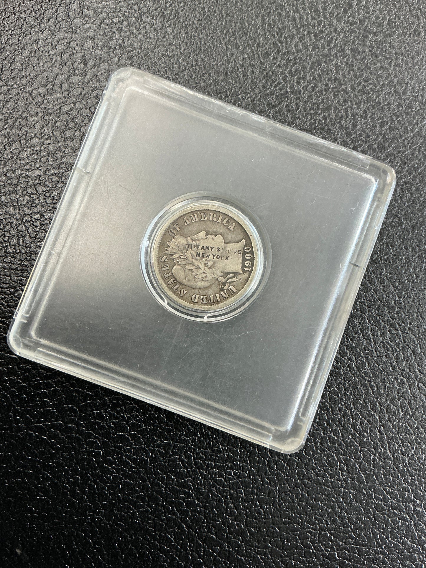 Tiffany Studios New York Counter-Stamped Barber Dime