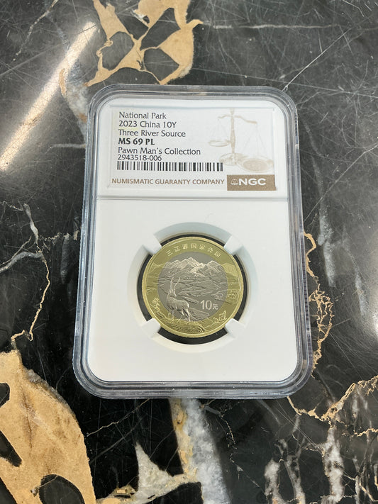 2023 China 10Y National Park Three River Source NGC MS69PL PAWN MAN'S COLLECTION