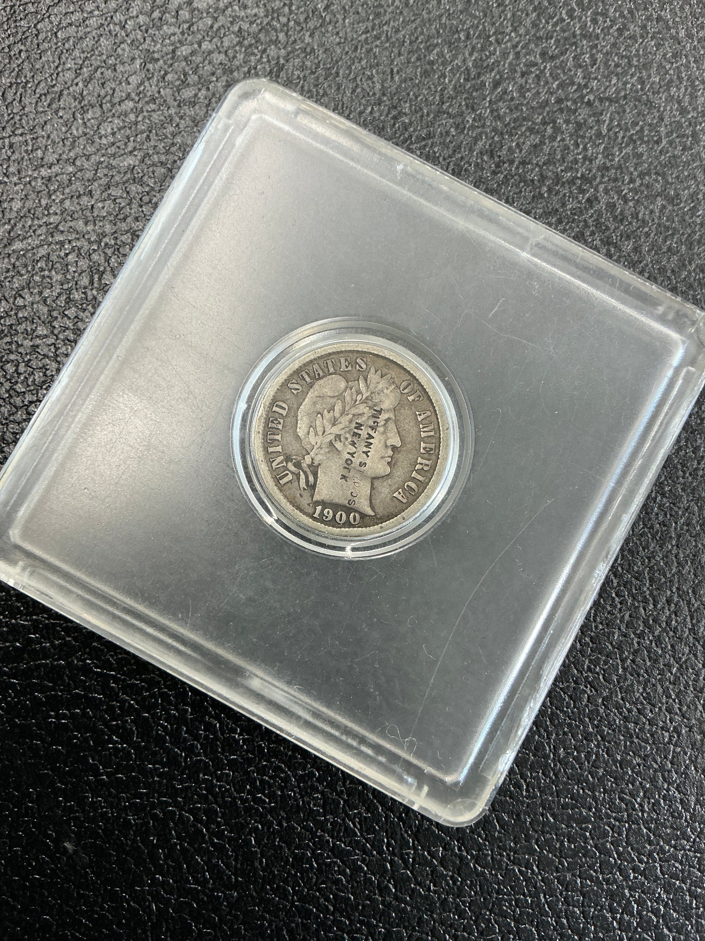 Tiffany Studios New York Counter-Stamped Barber Dime