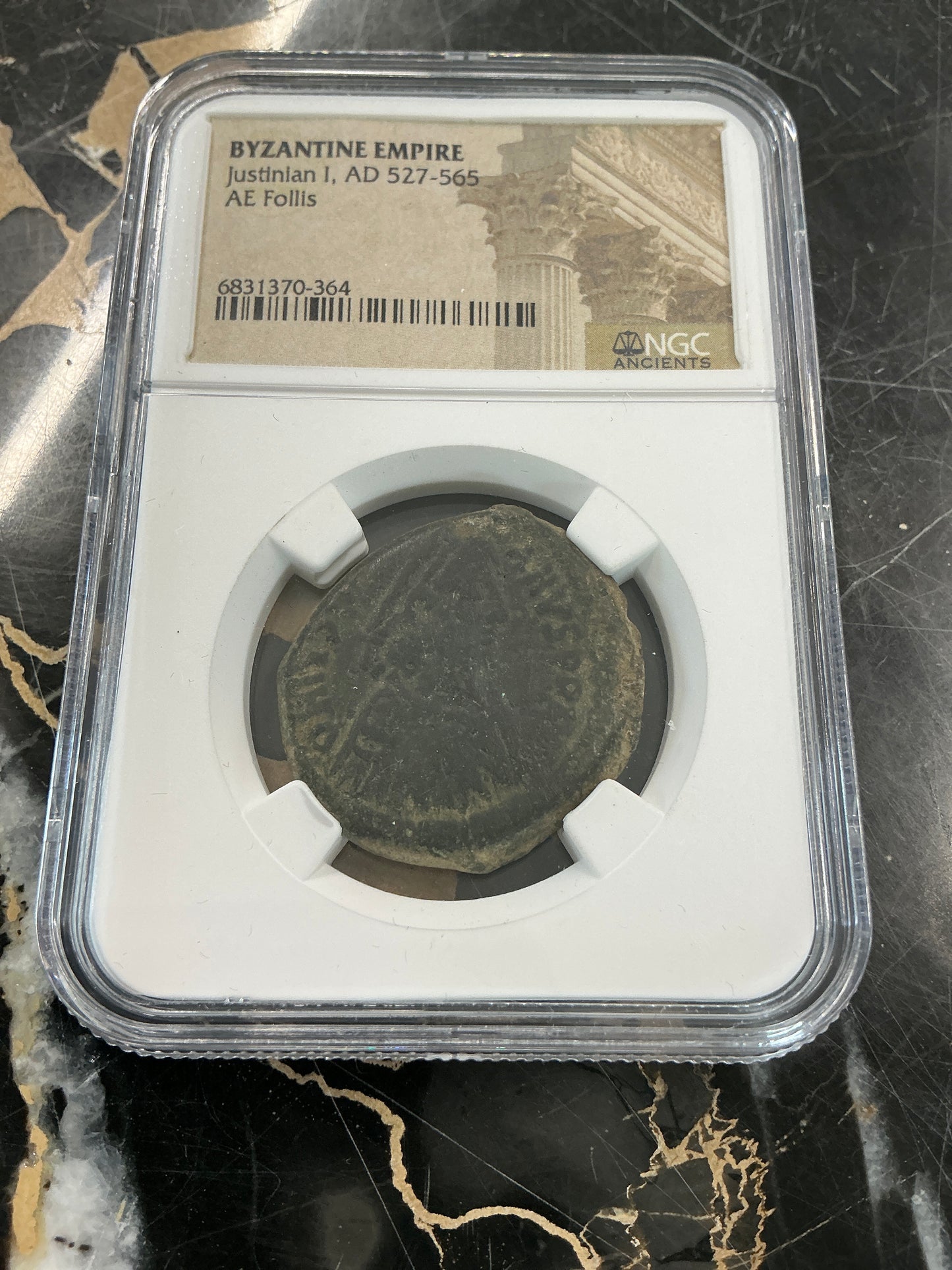 Ancient Coin Byzantine Empire Justin I, AD 527-565