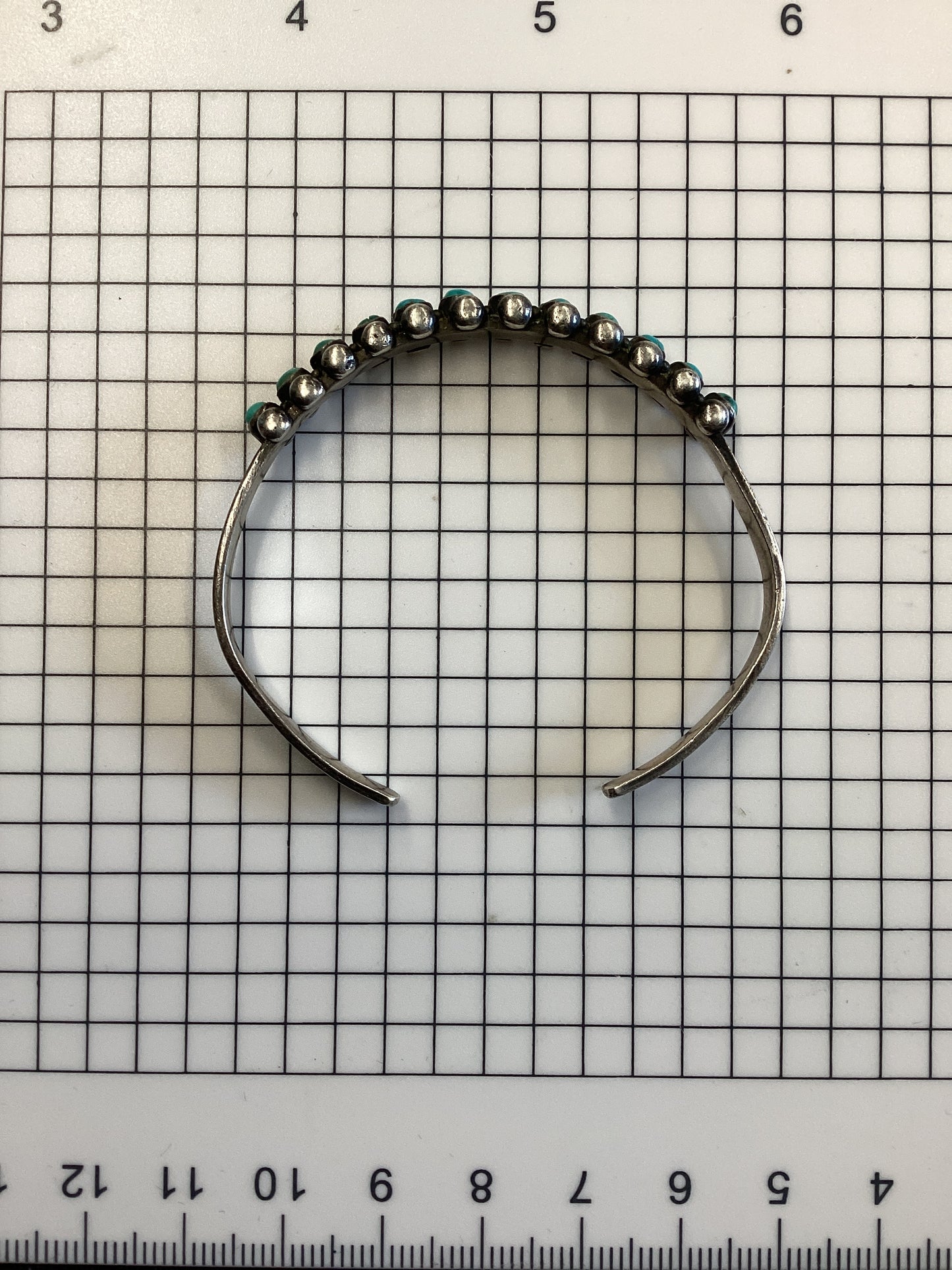 Vintage Sterling Silver Zuni Snake Eyes Bracelet