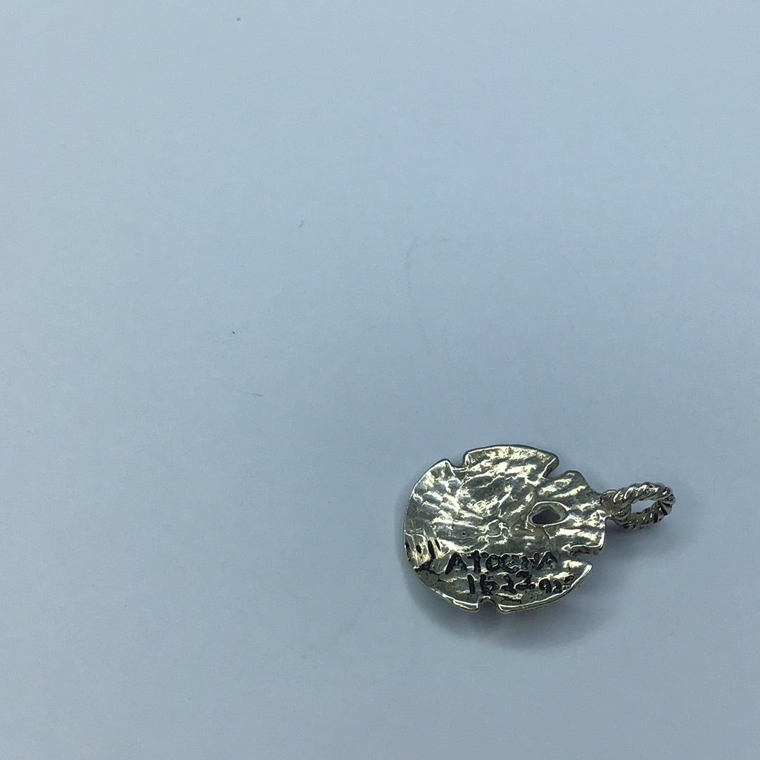 Fine Sterling Silver 925 Designer Signed Sand Dollar pendant - Pawn Man Store