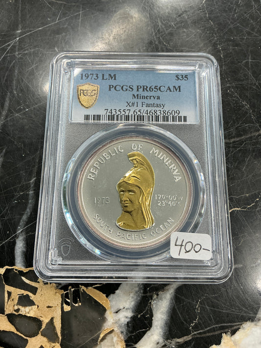 PR65CAM 1973 Republic of Minerva Coin