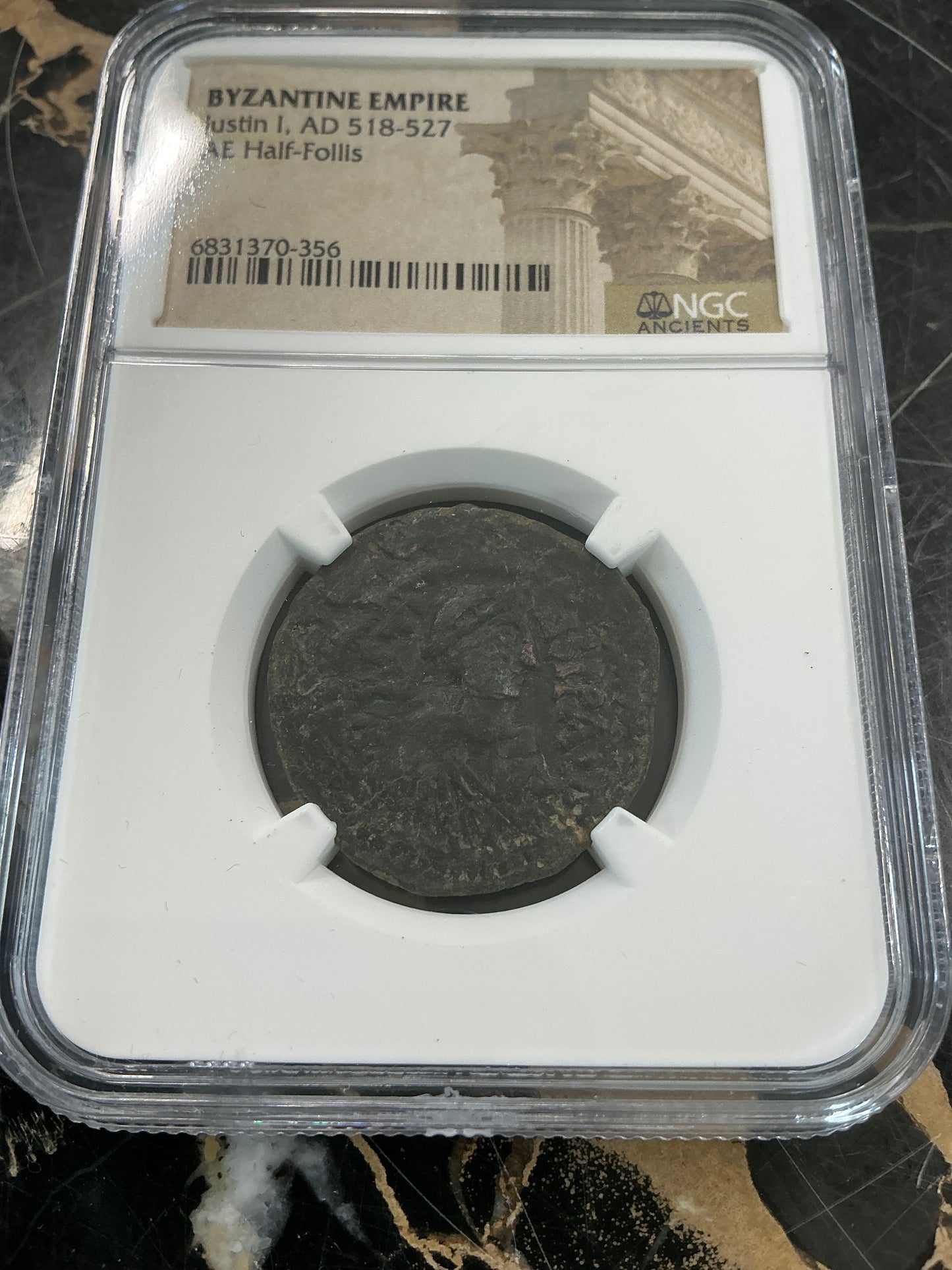 Ancient Coin Byzantine Empire Justin I, AD 518-527