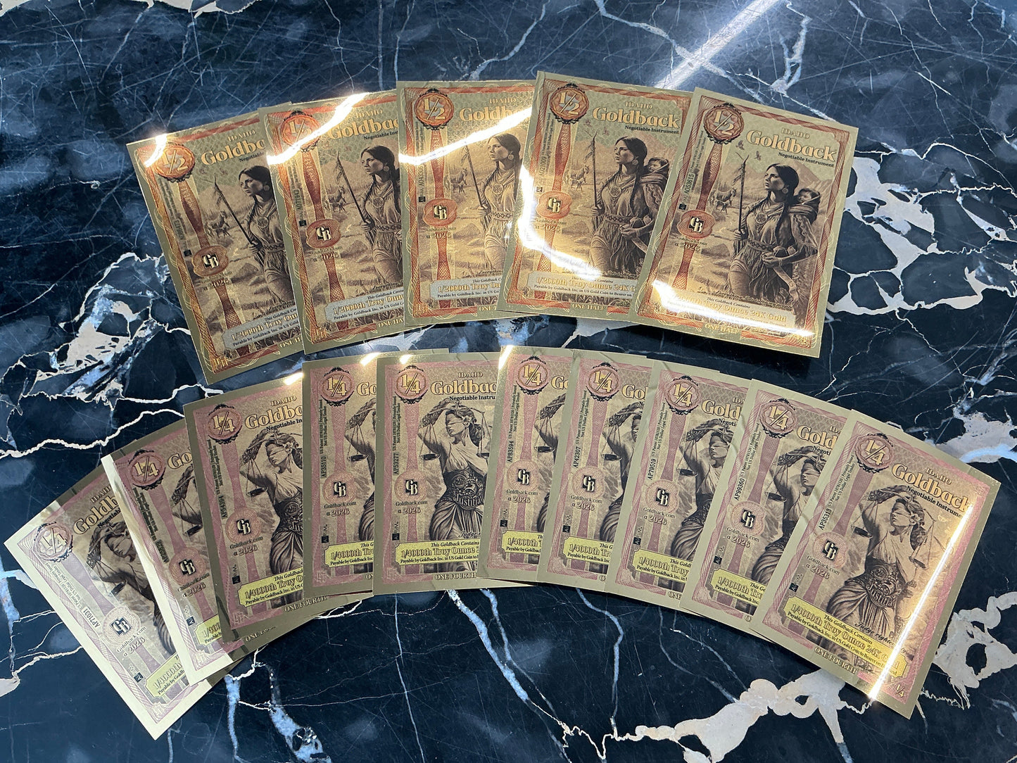 Idaho Fractional Goldback Lot