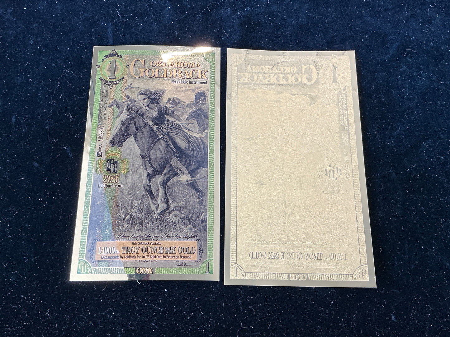 Oklahoma 1 Goldback (Lot of 4)
