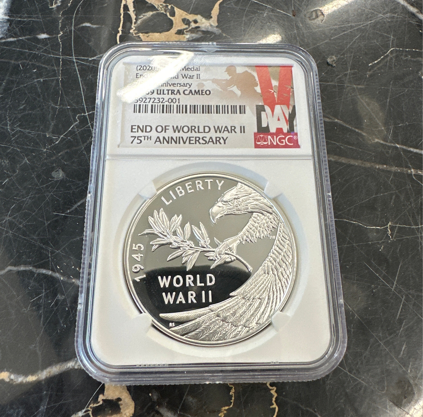 2020 End Of World War 2 US MINT .999 Silver Proof Medal NGC PR69 Ultra Cameo