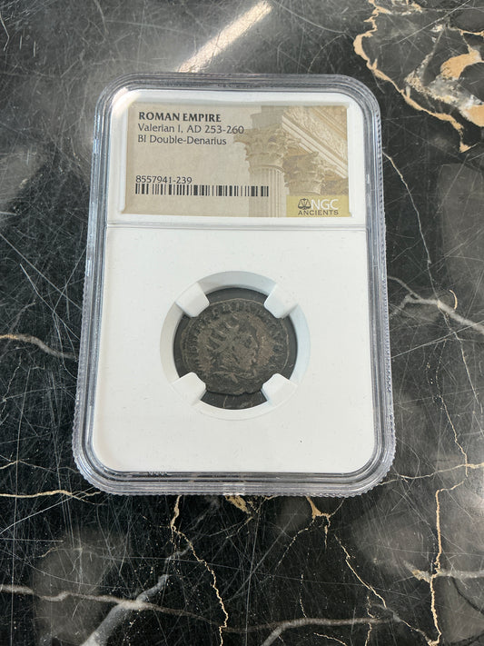 Ancient Coin Roman Empire Valerian I, AD 253-260