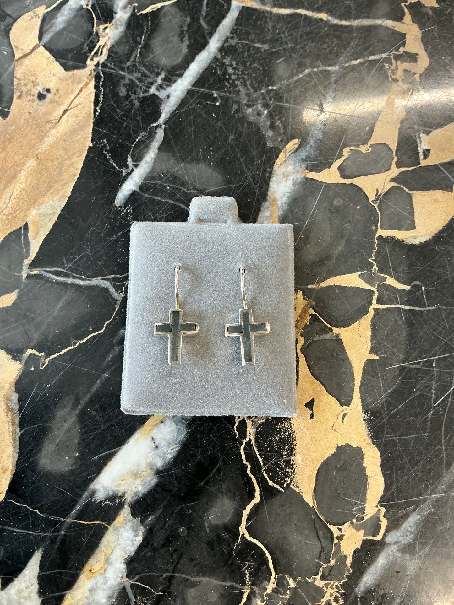 Sterling Silver Cross Earrings #E318