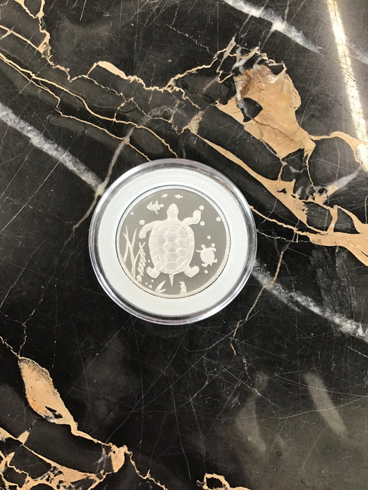 2015 DPRK 🇰🇵 Wildlife Sea Turtle Aluminum Proof 20 Won Coin