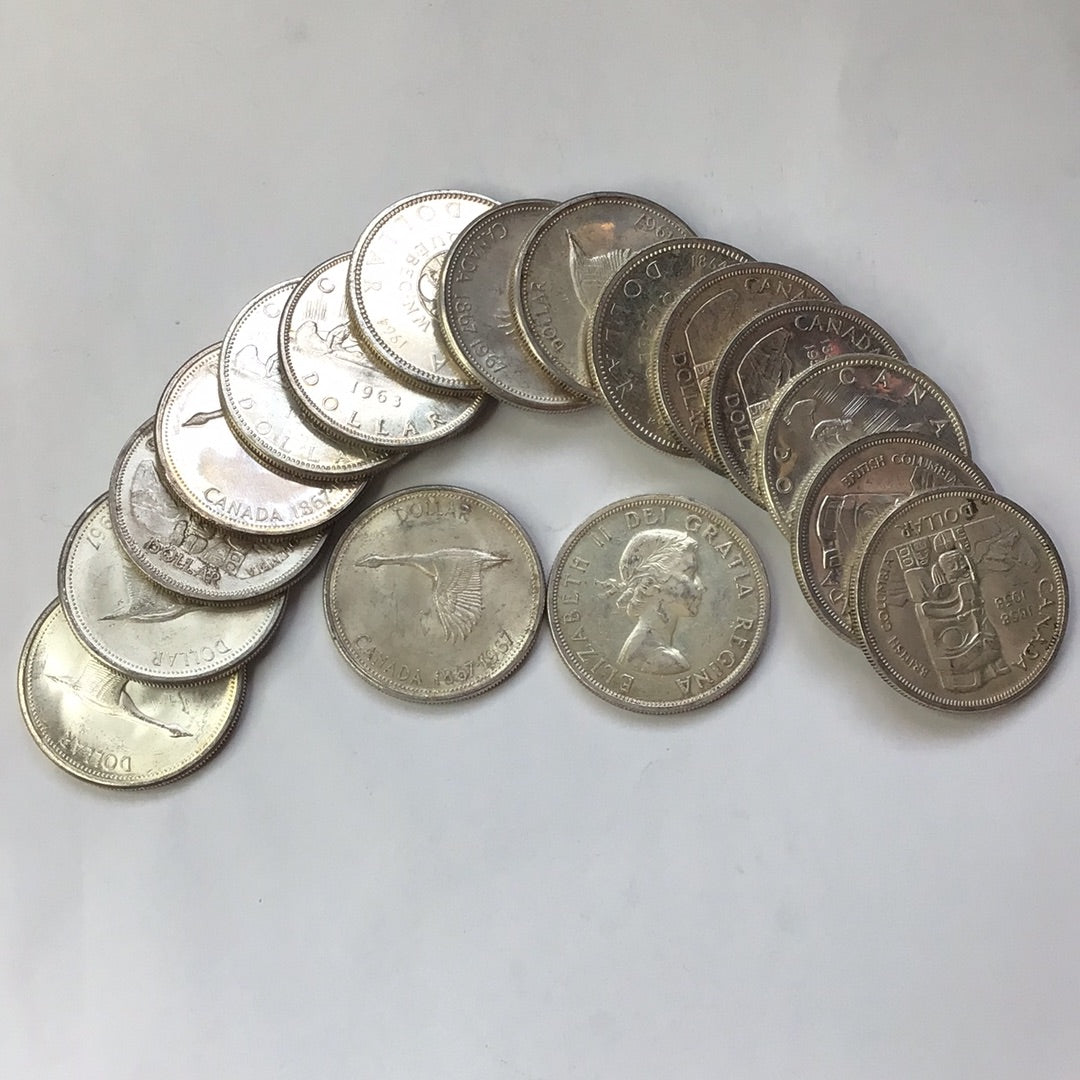 Canadian Silver Dollar .800 Silver (random year)