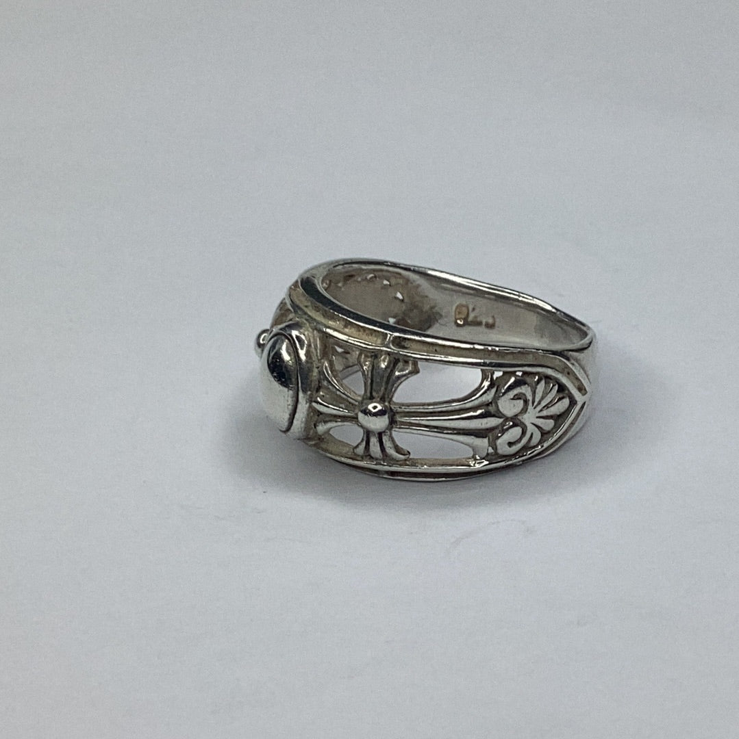 Sterling Silver 925 Unique Cross Ring sz. 8.25 - Pawn Man Store