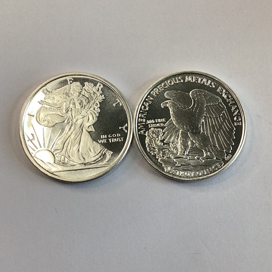 APMEX 1/2oz .999 Silver Round Walking Liberty Half-Dollar Design
