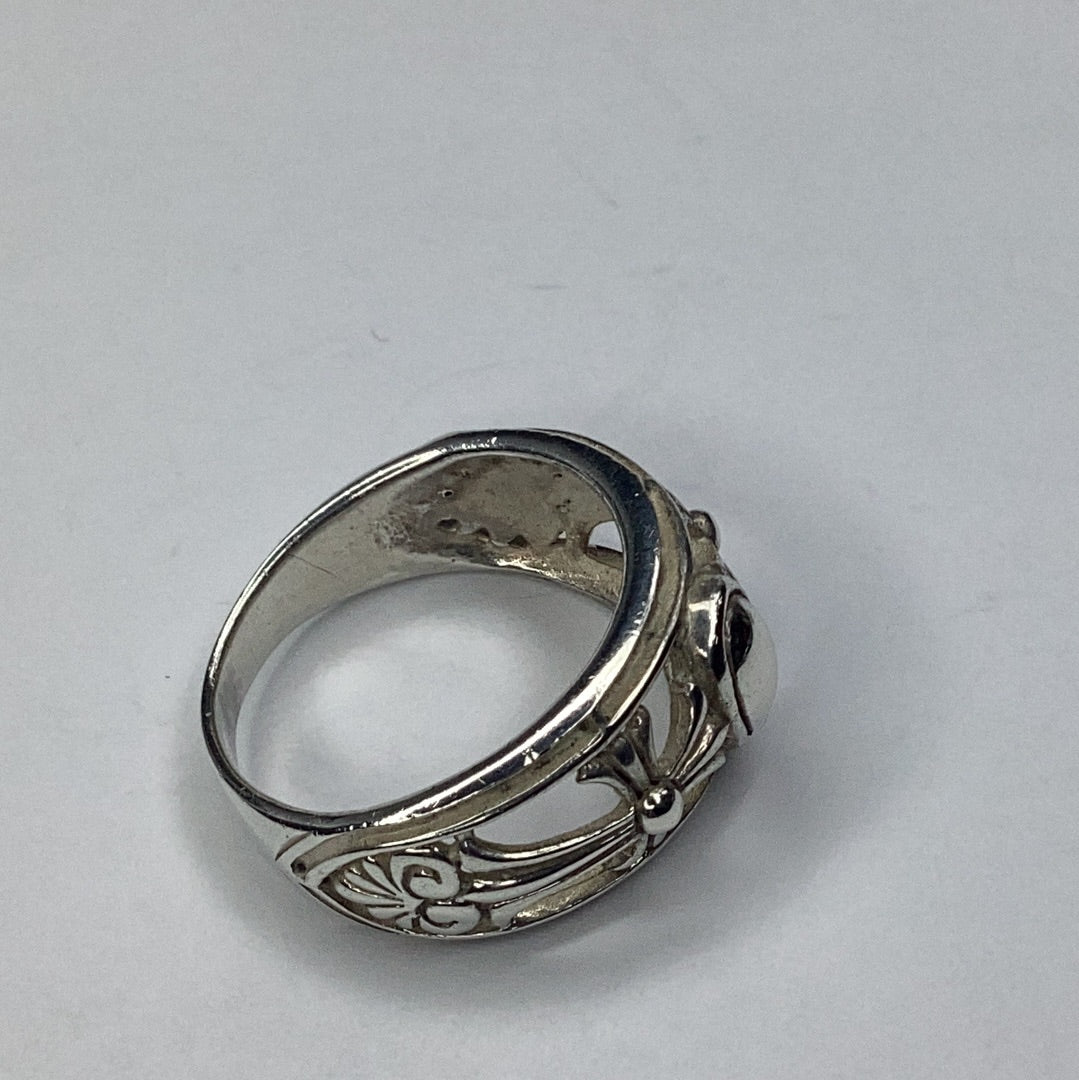 Sterling Silver 925 Unique Cross Ring sz. 8.25