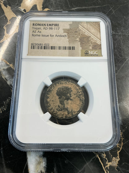 Ancient Coin Roman Empire Trajan, AD 98-117