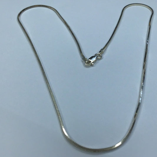 Fine Sterling Silver 925 Italian Square Snake Chain 18” - Pawn Man Store