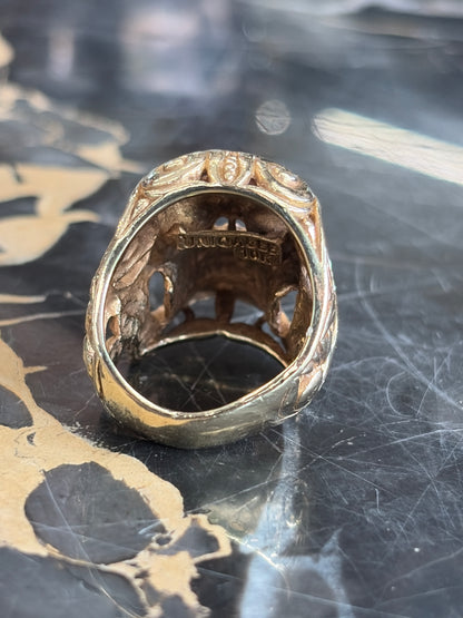 Men’s Day of the Dead Skull Ring Size 7 22.1g 10kt Gold STAMPED