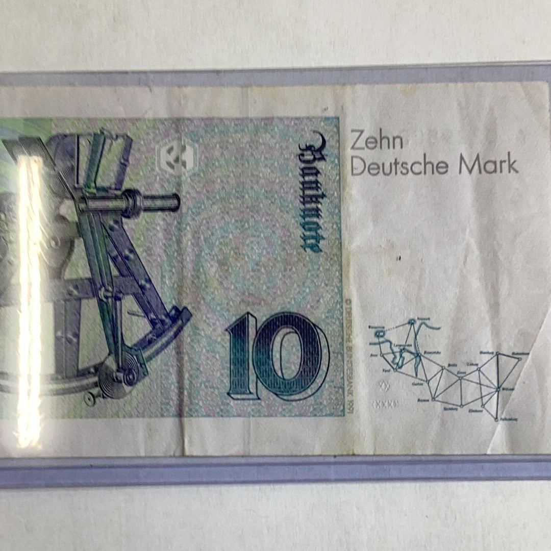 1991 Germany 10 Zein Deutsche Mark note