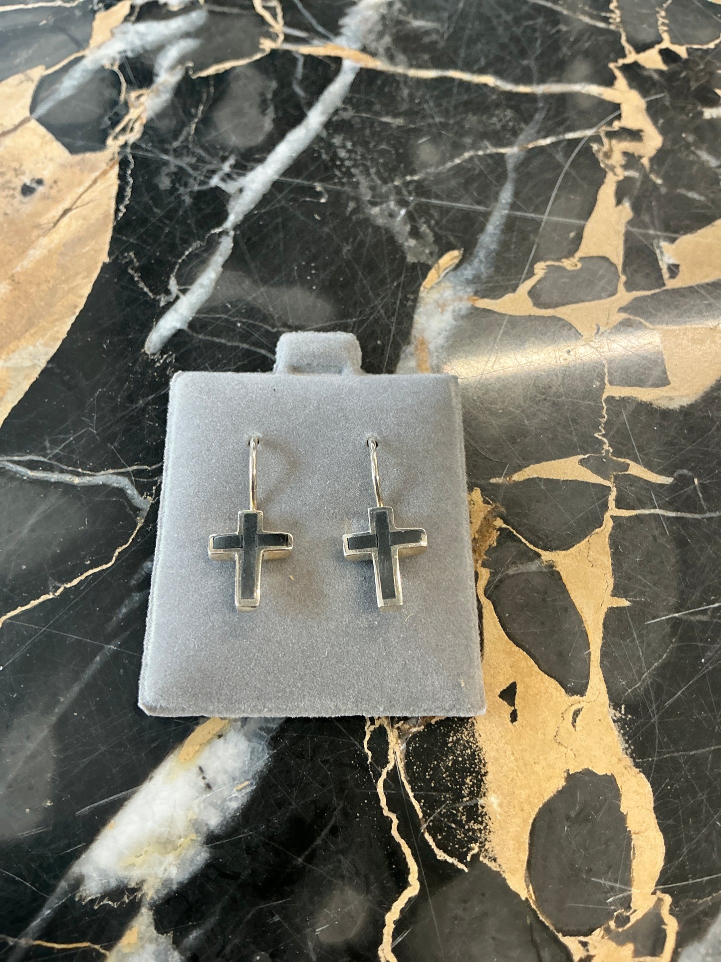 Sterling Silver Cross Earrings #E318