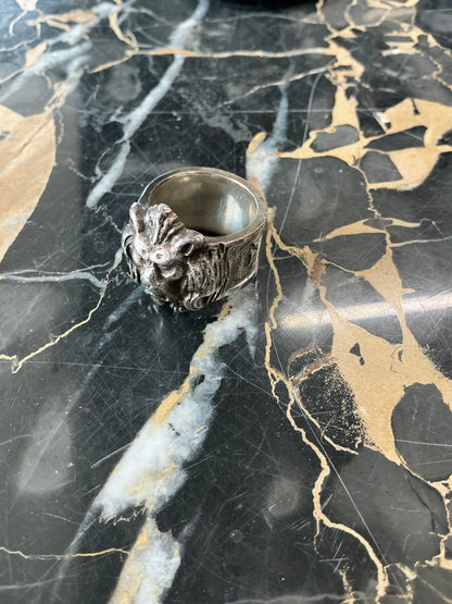 Sterling Silver Lion Ring