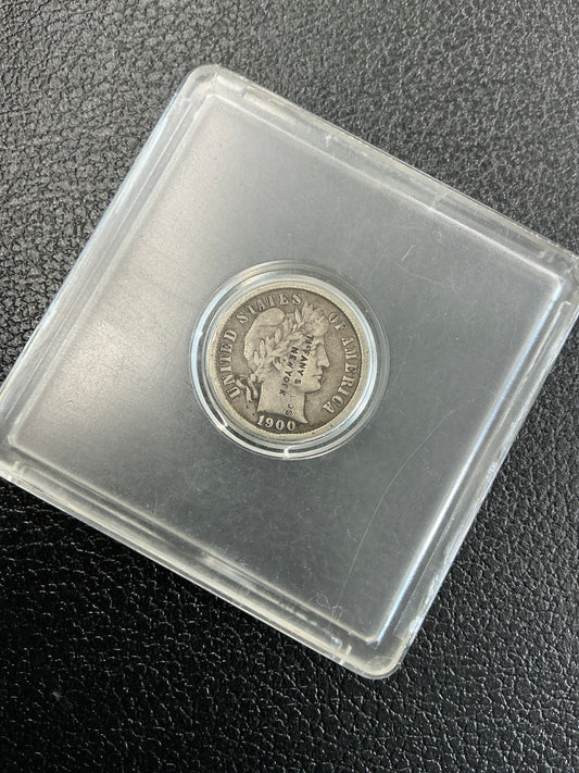 Tiffany Studios New York Counter-Stamped Barber Dime