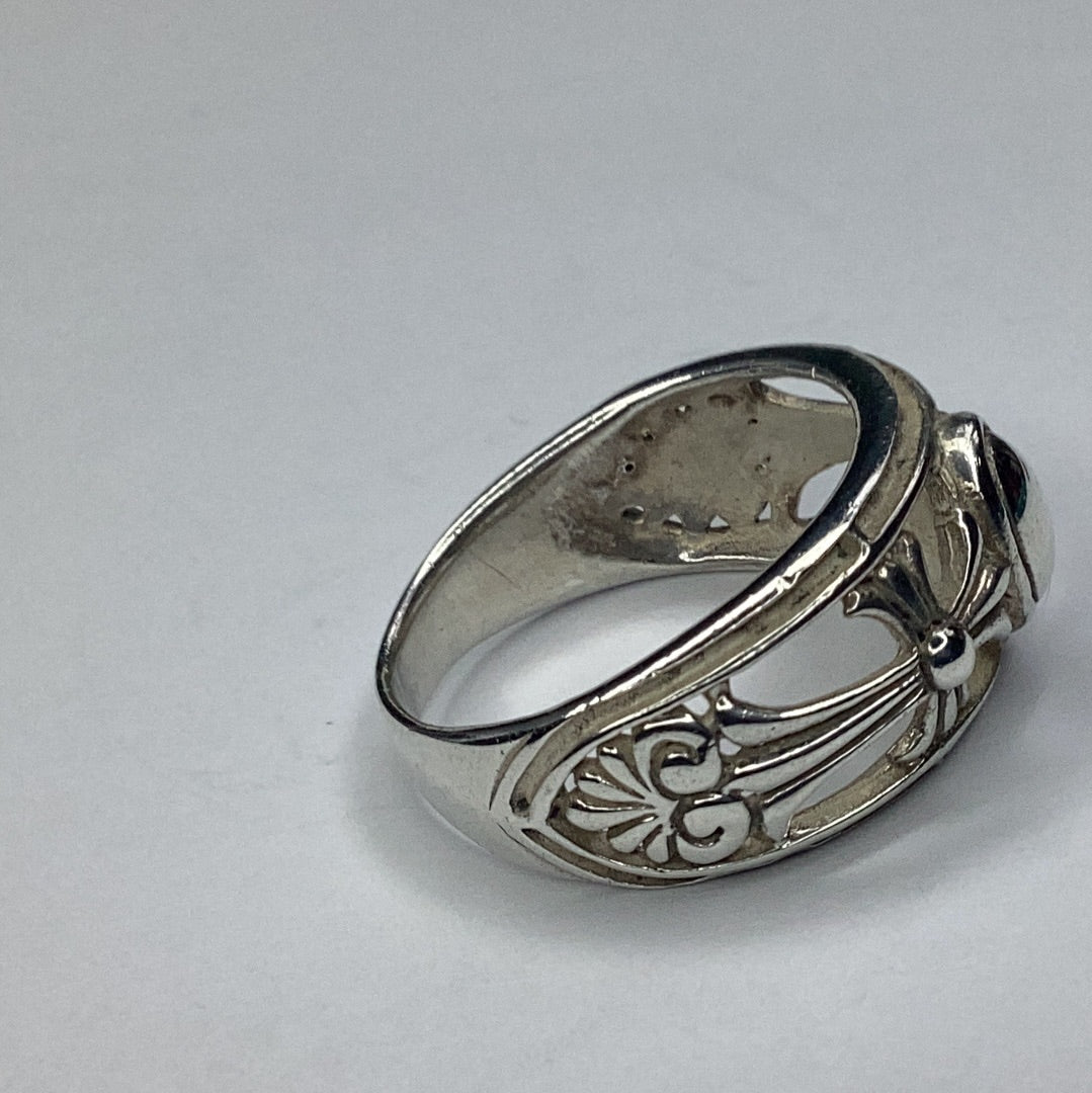 Sterling Silver 925 Unique Cross Ring sz. 8.25 - Pawn Man Store