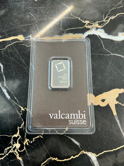 10 Gram Platinum Valcambi (Carded)