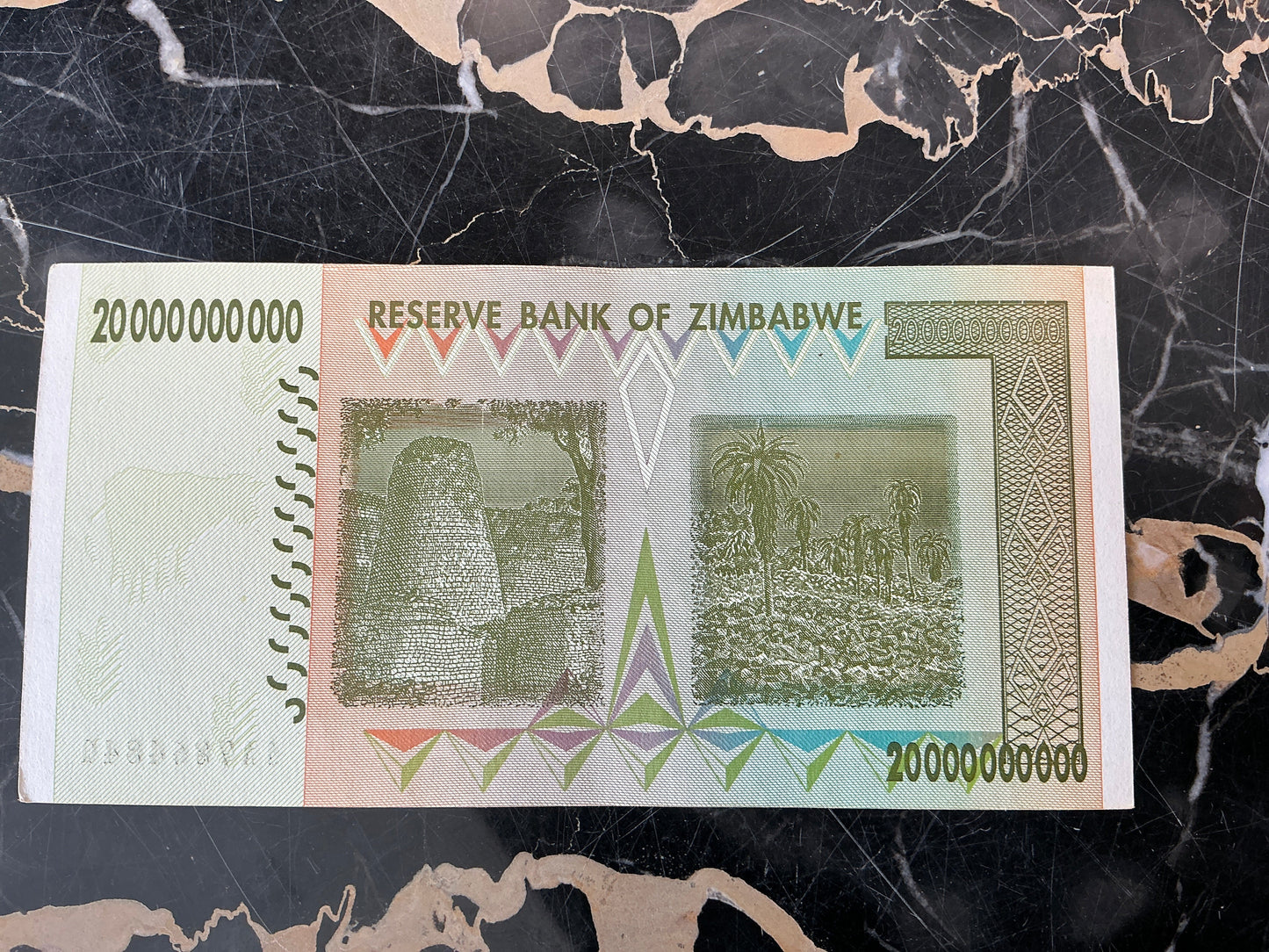 Zimbabwe Hyperinflation 20 Billion Dollar Note