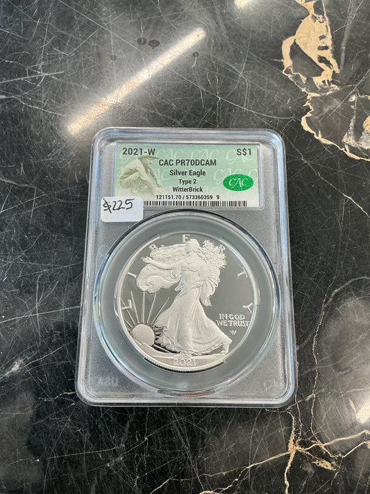 CAC PR70DCAM Silver Eagle