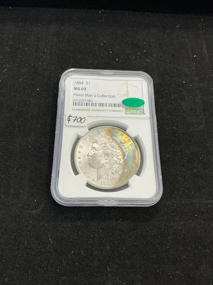 1884 Morgan Silver Dollar MS 63