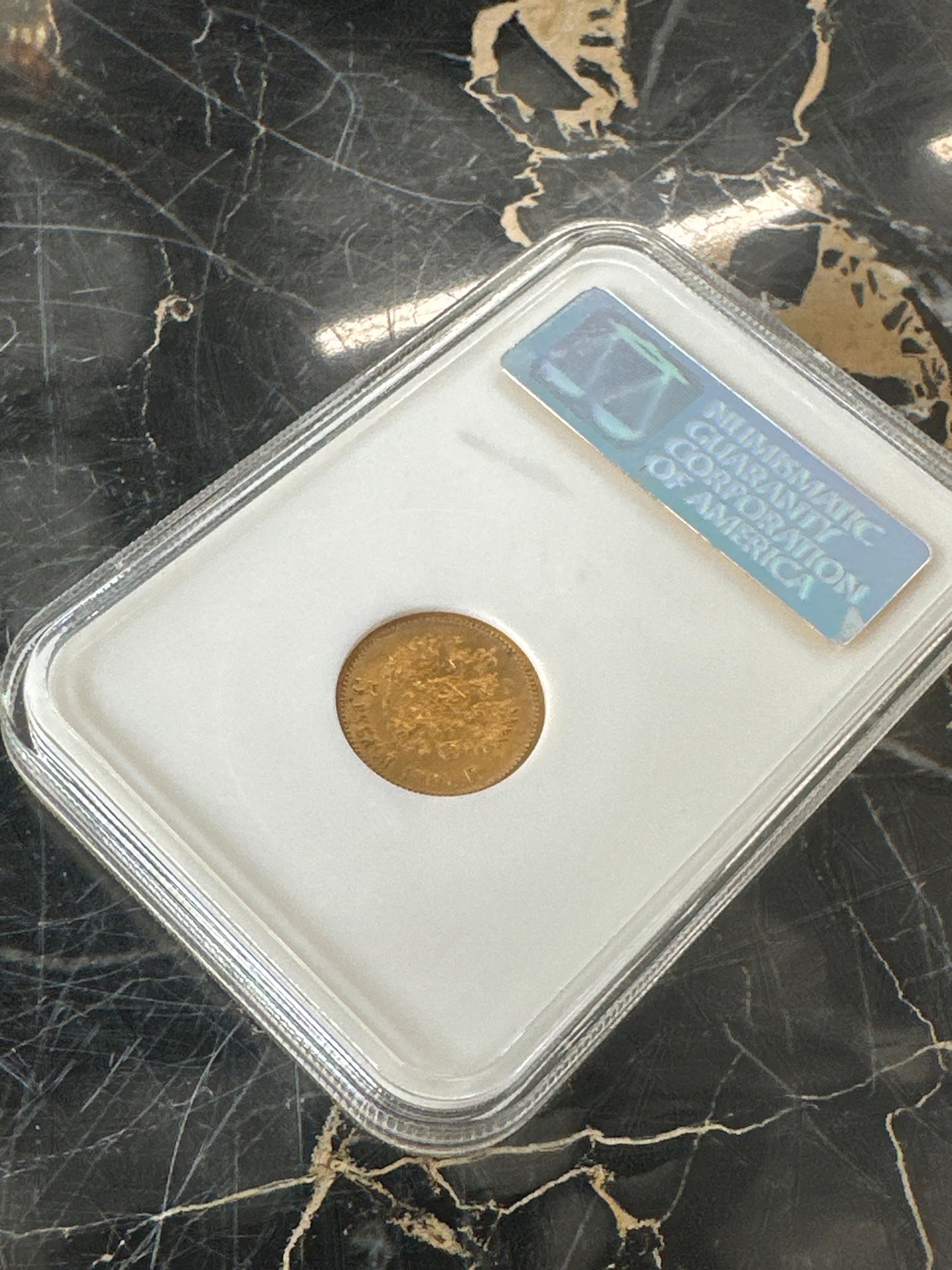 1906 Russia 5 Roubles GOLD NGC  MS66 (Old Slab)