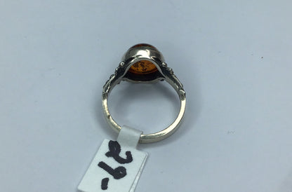New Sterling Silver 925 Baltic Amber Ring Size 7