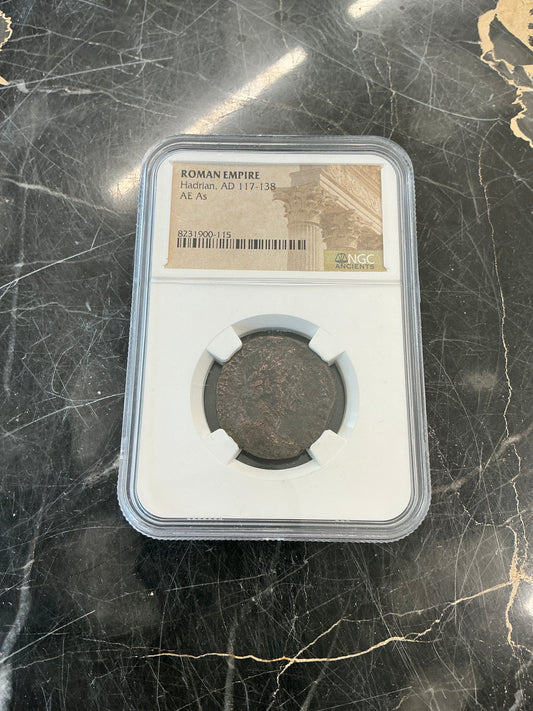Ancient Coin Roman Empire Hadrian, AD 117-138