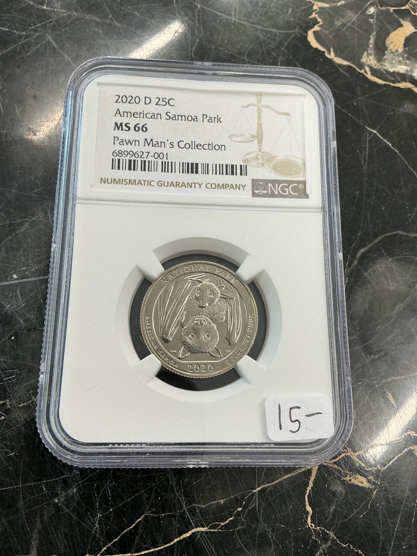 PF66 Ultra Cameo 2020 S Clad American Samoa Park Quarter