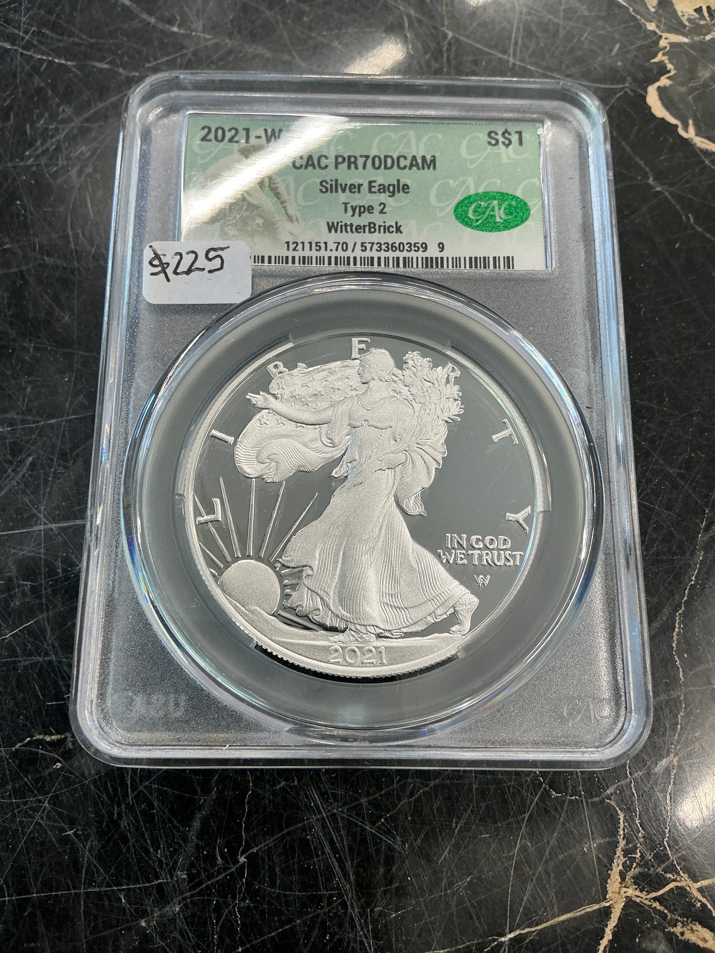 CAC PR70DCAM Silver Eagle