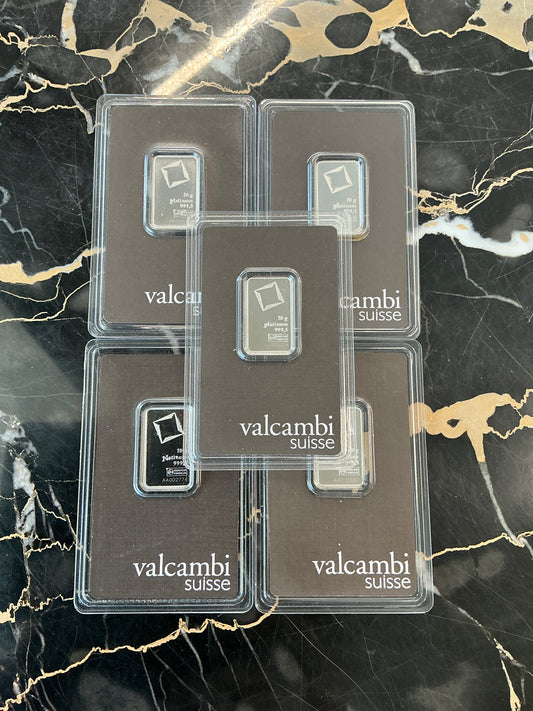 10 Gram Platinum Valcambi (Carded)