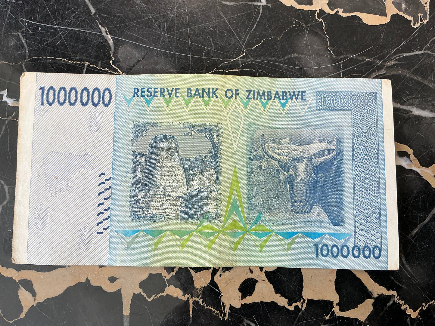 Zimbabwe Hyperinflation 1 Million Dollar Note