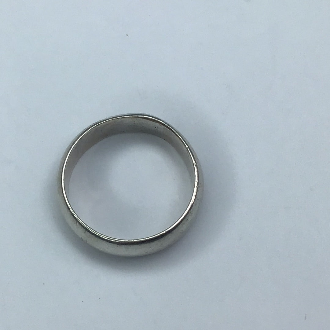 Fine Sterling Silver 925 6mm Wide Plain Band Sz. 7.25 - Pawn Man Store