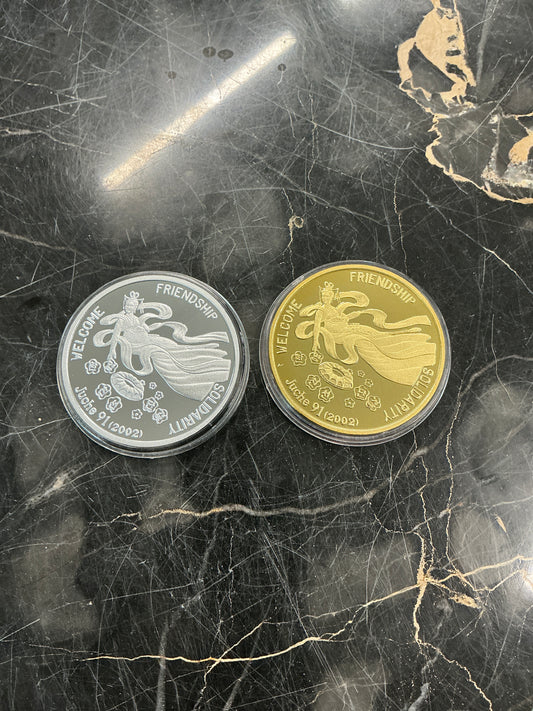 DPRK 2002 Arirang Fairy Set of 2 Aluminum Proofs