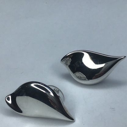 New Sterling Silver 925 Designer Signed Modernist earrings - Pawn Man Store