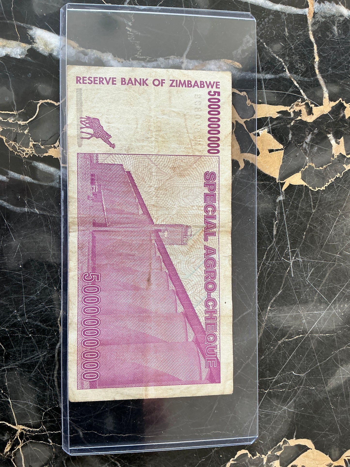 Zimbabwe Hyperinflation 5 Billion Dollar Note