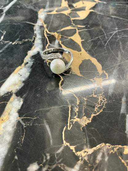 Sterling Silver Pearl Ring #218