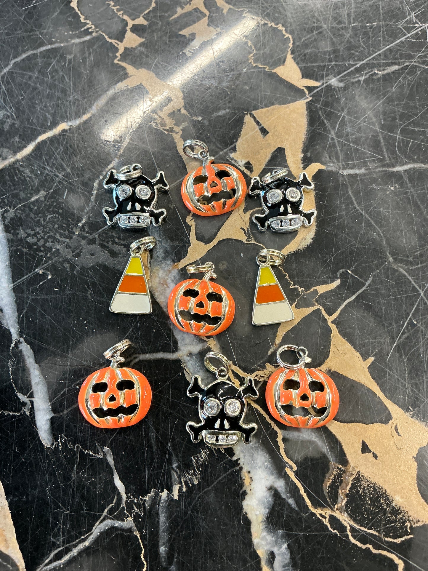 Lot of Sterling Silver Halloween Charms