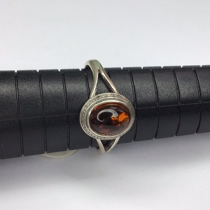 New Sterling Silver 925 Baltic Amber Ring Sz. 7.5 - Pawn Man Store