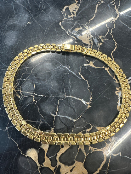 Vintage Trifari Golden Women’s Necklace - Stamped TRIFARI DESPAT 143349