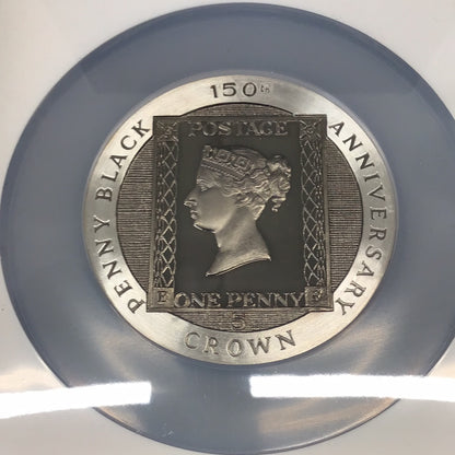 Isle of Man 1990 Proof 5oz Silver Penny Black Anniversary Gem Proof #1918/5000