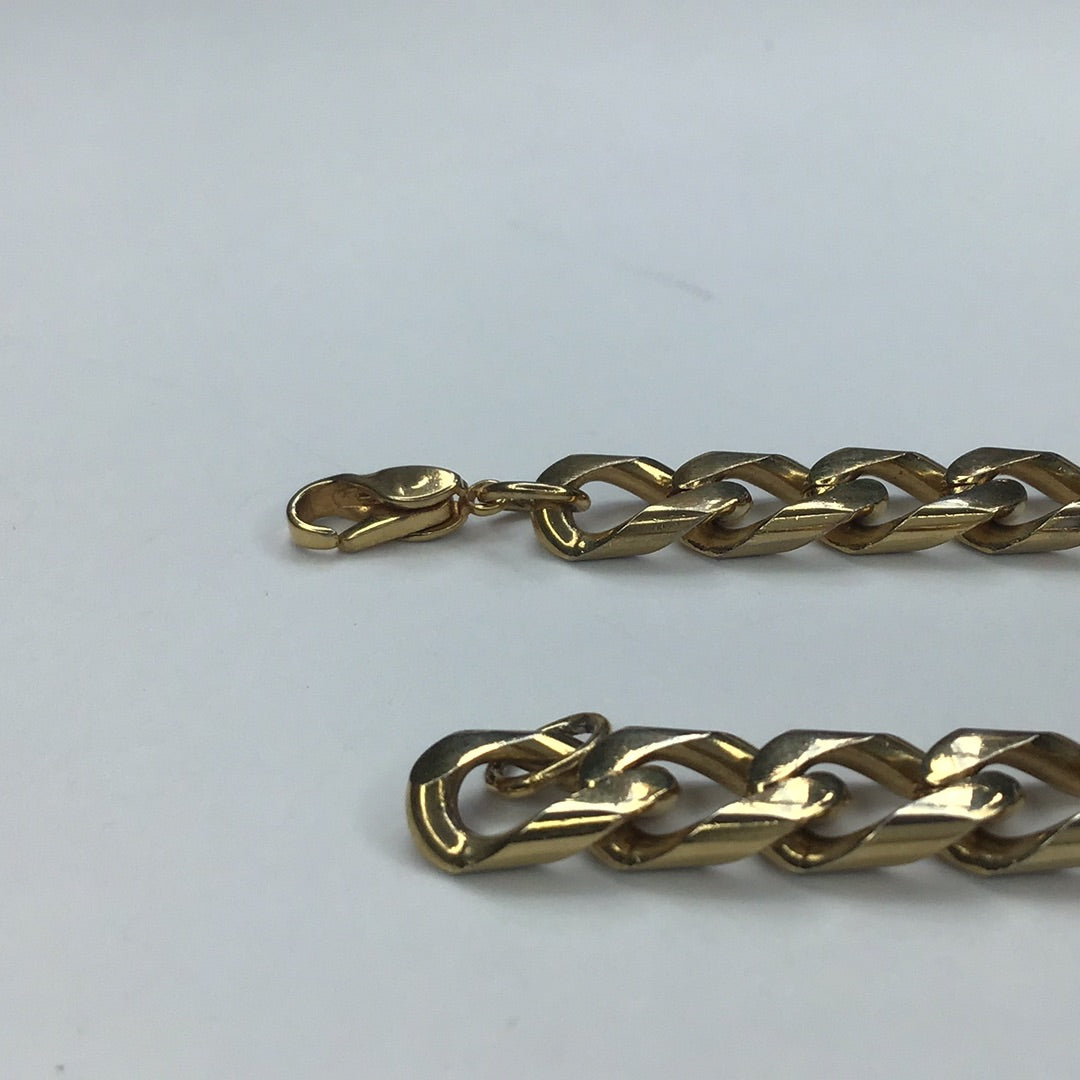 Yellow Gold Tone 6mm Curb Link Bracelet 7.5” - Pawn Man Store