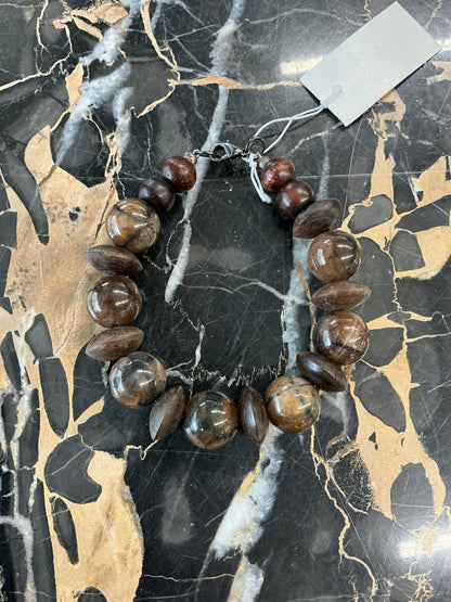 Staurite/Wood Bracelet