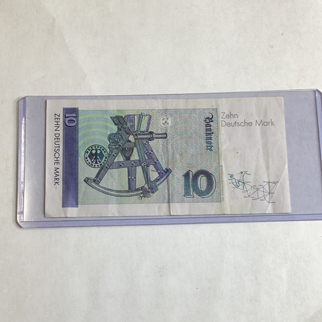 1991 Germany 10 Zein Deutsche Mark note