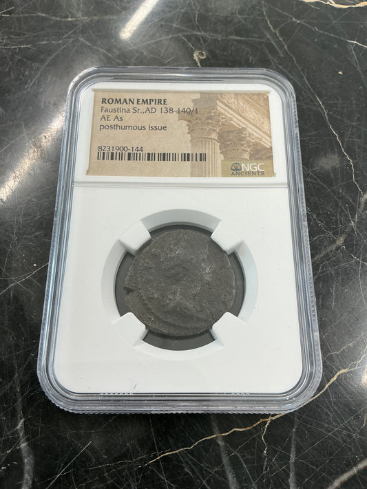 Ancient Coin Roman Empire Faustina Sr., AD 138-140/1
